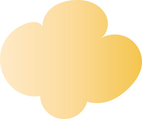 Minimal Gold Cloud Shape Asian Design