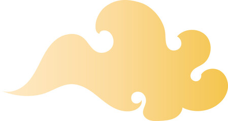 Elegant Gold Cloud Ornament Decorative Form