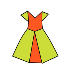 Colorful dress illustration