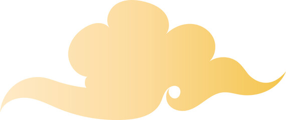 Flowing Gold Cloud Decorative Element