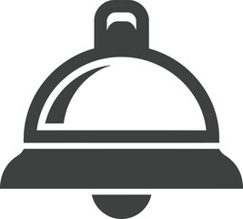 Obraz premium Dark gray vector bell icon representing a notification or alert symbol for user interface applications