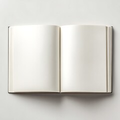 Naklejka premium An open notebook with two blank pages ready for new ideas and writing