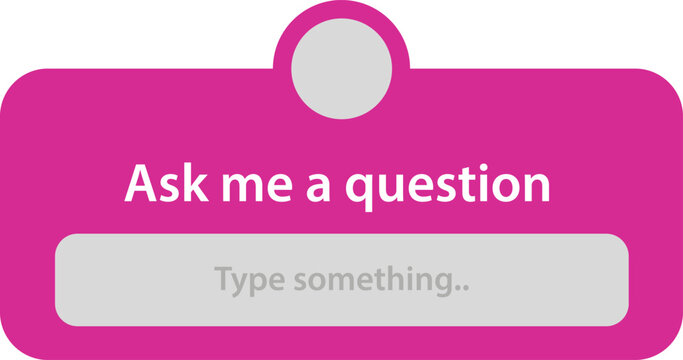 Poll in Social Network, Ask Me a Question Instagram Sticker Illustration