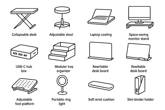 Cushion curtain stand vector adjustable mesh holder desk icon privacy collection workspace