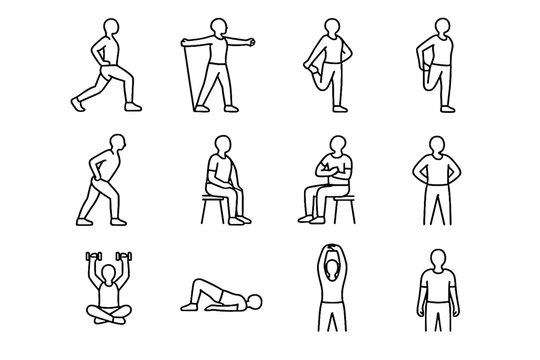 Light opener icons side icon chest shrug workout home torso slow sitting