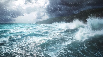 Fototapeta premium ​​AI-Powered Climate Model 