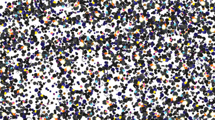 Abstract Hexagonal Glitter Particles with Vibrant Colors