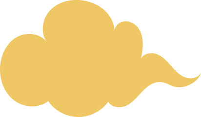Soft Gold Cloud Decorative Asian Shape