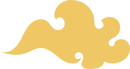 Elegant Gold Cloud Ornament Decorative Form