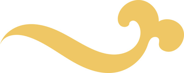 Obraz premium Elegant Gold Cloud Ornament Decorative Form