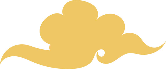 Flowing Gold Cloud Decorative Element