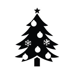 Simple festive evergreen tree holiday celebration icon design