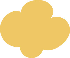 Minimal Gold Cloud Shape Asian Design