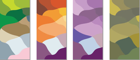 set of abstract vector backgrounds