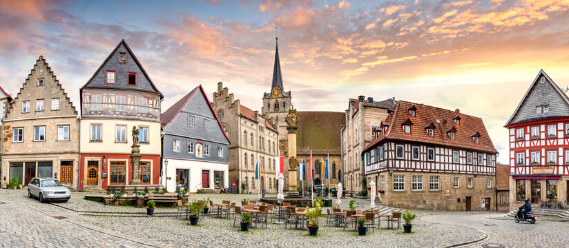 Altstadt, Kronach, Bayern, Deutschland 