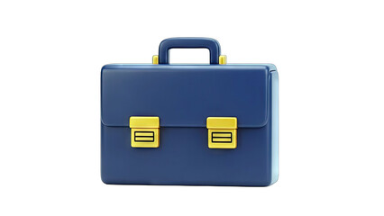 Blue Briefcase Isolated on White Background