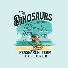 Dinosaurs Reasearch Team Explorer boys graphic tee design