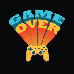 Game Over Retro video game pad graphic.eps © Saranya