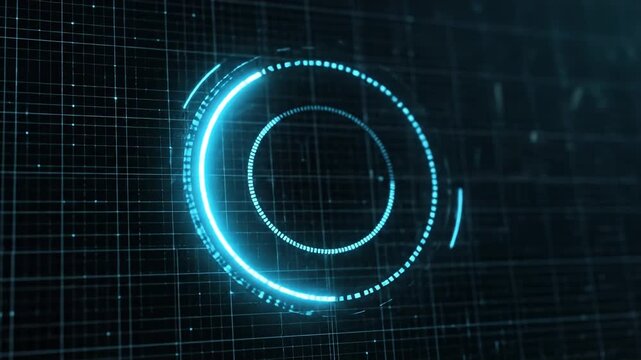 Futuristic HUD Element Animation for Technology Backgrounds.