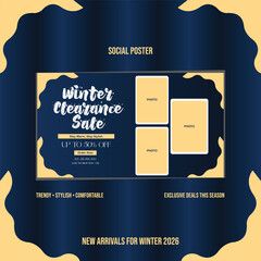 Winter Celebration Sale Poster Design