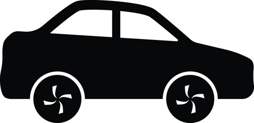 Car icon in flat style. Automobile car vector illustration on white isolated background. Auto business concept