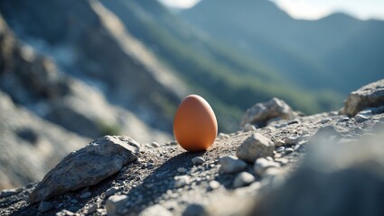 Egg in the mountains