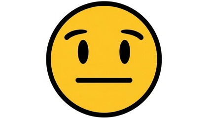 Neutral Face Emoji with Blank Expression and Minimal Features.