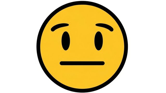 Neutral Face Emoji with Blank Expression and Minimal Features.