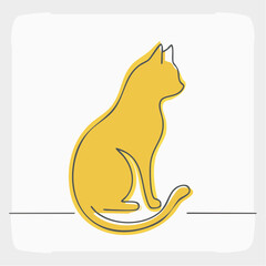 Black cat and dog vector illustration icon cartoon domestic animal silhouette design