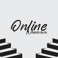 Online Admission Education Logo Design