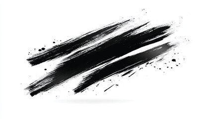 Abstract Brush Stroke Art. Black Paint Brush Vector. Bold Vector Brush Art.