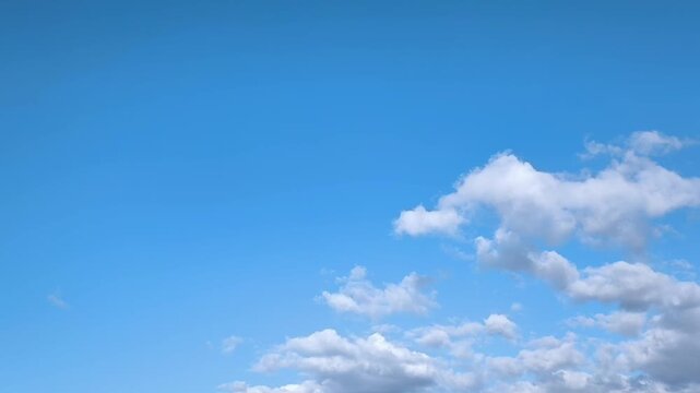 Small but enough clouds move in heaven
