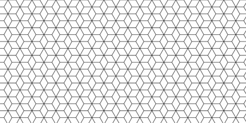 Fototapeta premium Vector abstract square modern tech grid line box. metal cube creative geometric fabric wall tiles gradient web triangle diamond honeycomb hexagon art decorative textile design.