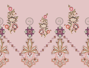 Digital print design, Set of Oriental damask patterns for greeting cards and wedding invitations.The picture with black and white elements. Abstract geometric background texture shapes baroque Paisley