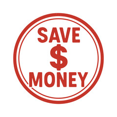 save money icon logo seal vector on white background
Vector stamp icon