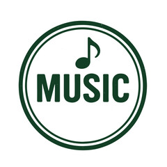 music icon logo seal vector on white background
Vector stamp icon