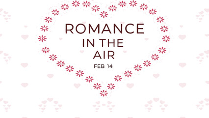Valentine's day banner with romantic heart and flower design for february 14th celebrations