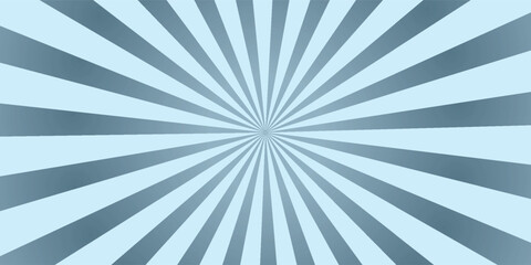 Sun rays background. Blue radiate sun beam, burst effect. Sunbeam light flash boom.