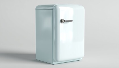 Classic White Retro Fridge Rendered In A Stylish Vintage Design A Perfect Addition To Your Kitchen D&eacute;Cor.
