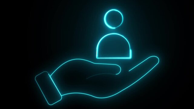 A glowing neon design highlighting support, showcasing reliability, assistance, and strong teamwork for standout modern projects. Ideal for branding and engagement