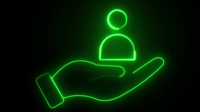 A glowing neon design highlighting support, showcasing reliability, assistance, and strong teamwork for standout modern projects. Ideal for branding and engagement