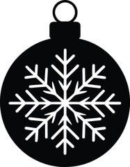 Fototapeta premium Snowflake Christmas Ornament Silhouette Icon