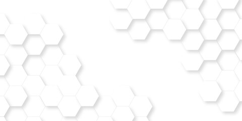 Abstract emboss paper hexagon geometric creative mosaic. white hexagon technology. vector grid honeycomb soccer hexagonal cell structure tile mess. texture emboss bee background.