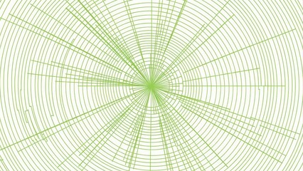 Obraz premium Abstract Radial Pattern Green Lines Concentric Circles Bursting Outward.