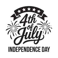 Celebrating independence day with festive fireworks and patriotic american symbols