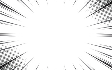 Comic pop art style background with halftones. Retro style vector cartoon illustration. Design for comic books, posters, and banners.