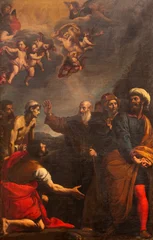 Wandcirkels plexiglas Jezus Christus Florenece - The painting Saint Anthony the Abbot Healing a Cripple in the church church Chiesa di San Felice in Piazza by Ottavio Vannini (1621).  © Renáta Sedmáková