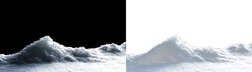 Winter snow piles cartoon background © Lolita