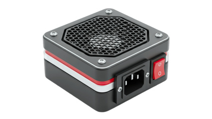 Power Supply Unit (PSU) Isolated on White Background