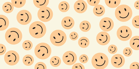 Smiling Face Pattern Background
